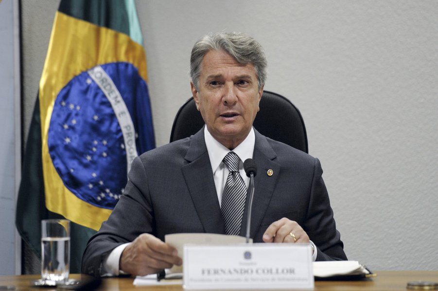 Senador Fernando Collor (PTB-AL), presidente da CI, divulga a realização do Fórum Nacional de Infraestrutura, nos dias 27 e 28 de março deste ano