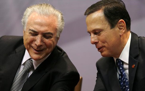 Presidente Michel Temer e prefeito de São Paulo, João Doria, em evento em São Paulo 07/08/2017 REUTERS/Paulo Whitaker