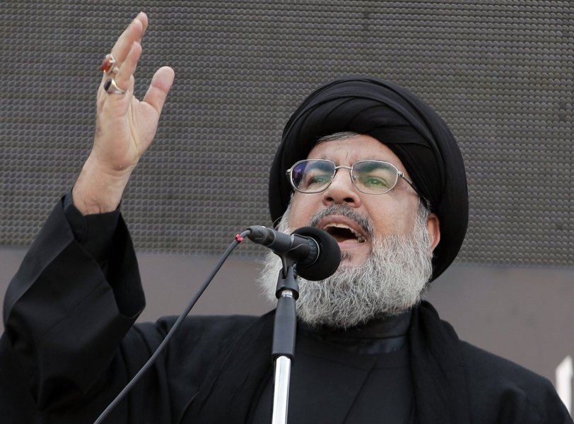 Líder do Hezbollah Sheik Hassan Nasrallah (AP Photo/Bilal Hussein)