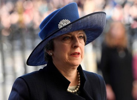Theresa May chega para evento em Londres 13/3/2017 REUTERS/Toby Melville