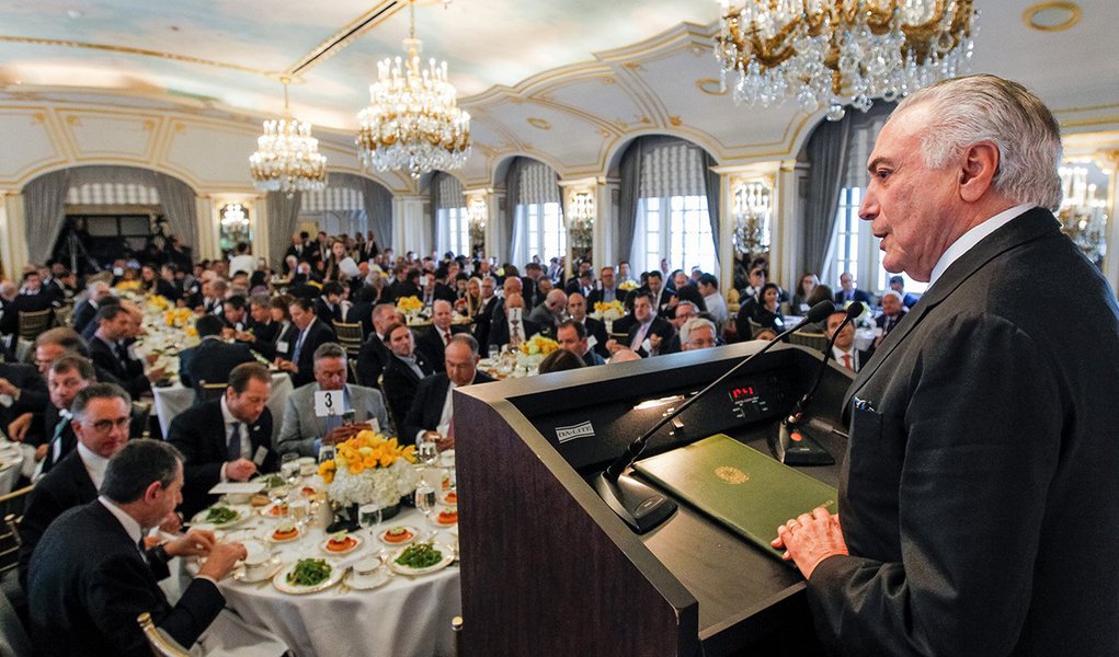 Nova Iorque - EUA, 21/09/2016. Presidente Michel Temer durante almoço ampliado com Empresário e Investidores, promovido pelo Conselho das Américas. Foto: Beto Barata/PR