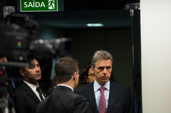 Dario Queiroz Galvão Filho, presidente da Galvão Engenharia, comparece à Comissão Parlamentar de Inquérito (CPI) da Petrobras, mas permanece em silêncio e é dispensado ( Marcelo Camargo/Agência Brasil) ( Marcelo Camargo/Agência Brasil)