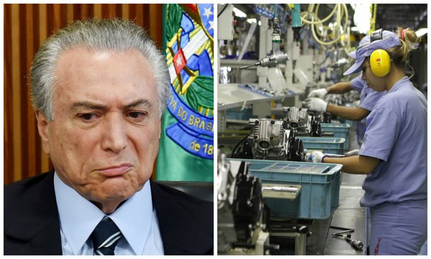 Michel Temer, indústria, atividade industrial