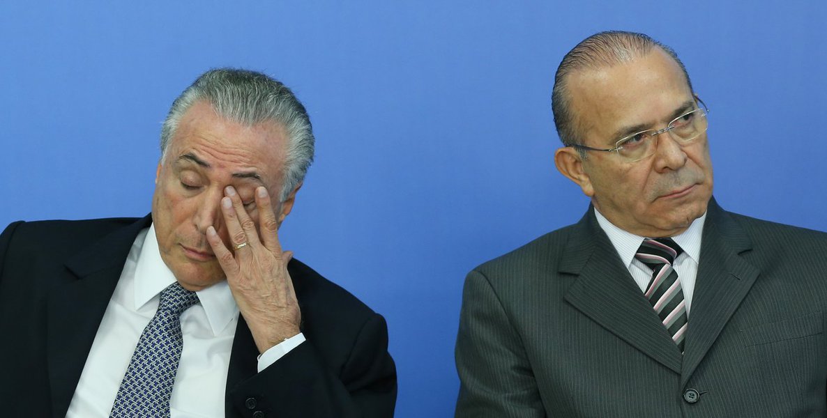 Brasília- DF 08-05-2016 Presidente interino, Michel Temer durante encontro Encontro com Líderes Empresariais. Moreira Franco, Henrique Meirelles, Padilha, Marcos Pereira e Skaf. Foto Lula Marques/