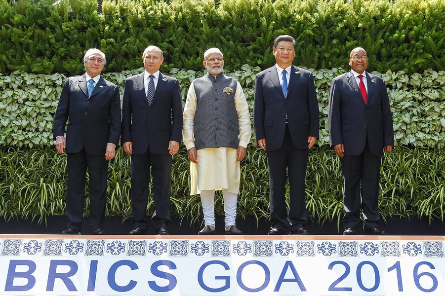 (Goa - Índia, 16/10/2016). Presidente Michel Temer, Presidente Vladimir Putin, Primeiro-Ministro Narendra Modi, Presidente da República Pop