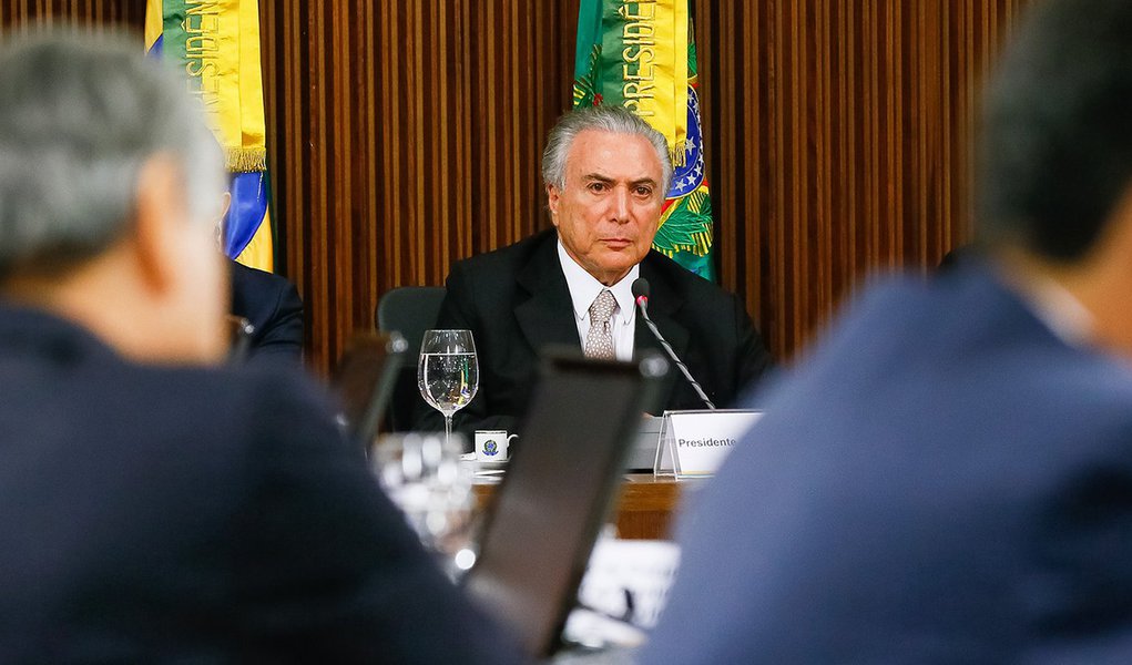 Brasília - DF, 31/08/2016. Presidente da República Michel Temer durante reunião ministerial. Foto: Marcos Corrêa/PR