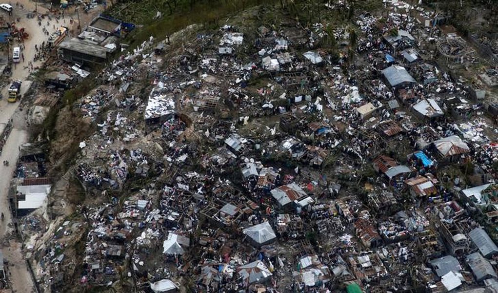 A view of destroyed houses in Jeremie. REUTERS/Carlos Garcia Rawlins