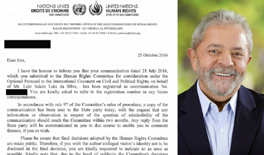 Carta ONU defesa Lula