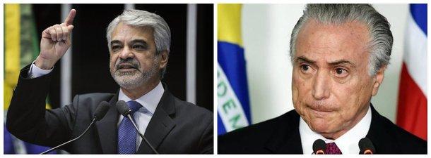 Senador Humberto Costa (PT) e Michel Temer