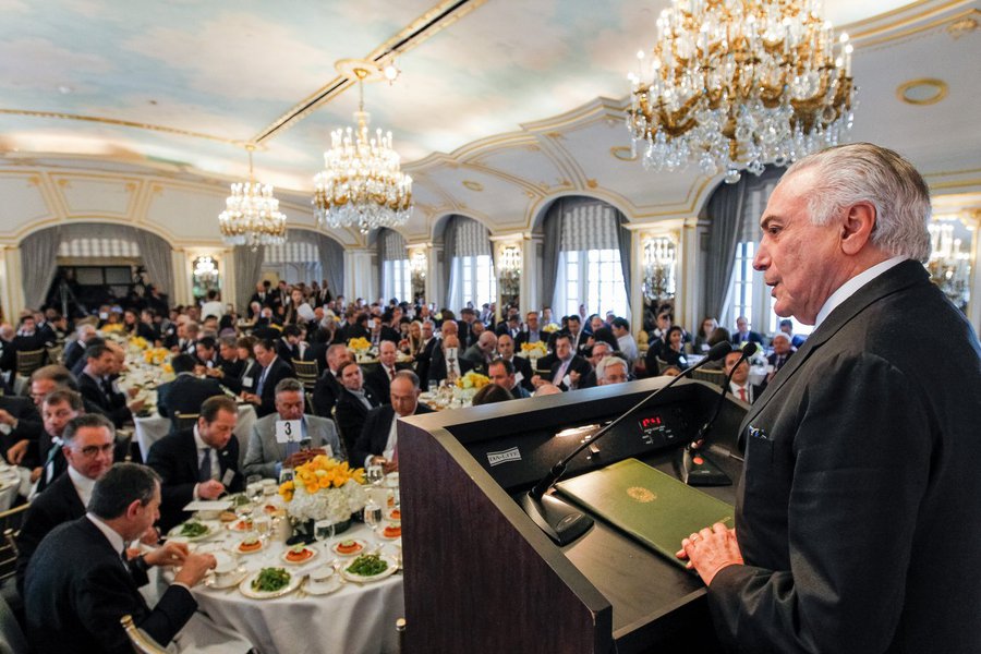 Nova Iorque - EUA, 21/09/2016. Presidente Michel Temer durante almoço ampliado com Empresário e Investidores, promovido pelo Conselho das Américas. Foto: Beto Barata/PR