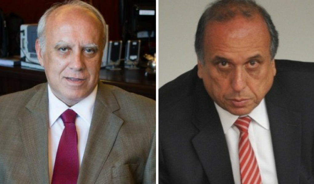 desembargador Luiz Fernando Ribeiro de Carvalho e o governador Lui Antônio Pezão