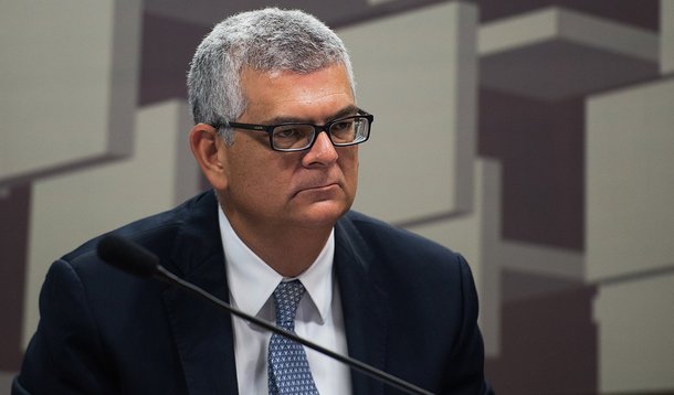 O diretor financeiro da Petrobras, Ivan de Souza Monteiro, participa de audiência conjunta das comissões de Serviços de Infraestrutura e de Assuntos Econômicos do Senado (Marcelo Camargo/Agência Brasil)