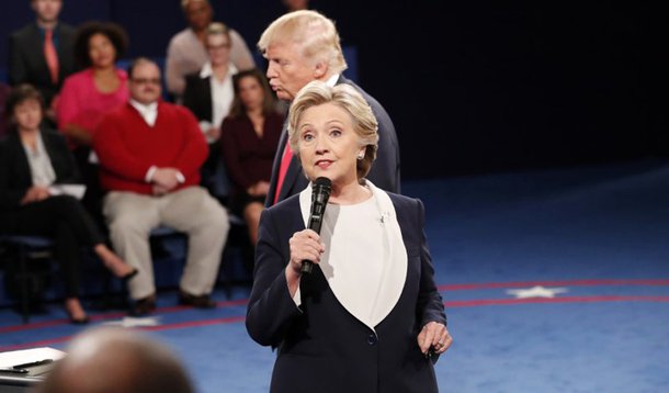 Hillary Clinton speaks. REUTERS/Rick Wilking
