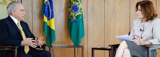 Brasília - DF, 13/10/2016. Presidente Michel Temer durante entrevista para Miriam Leitão da Globo News. Foto: Marcos Corrêa/PR