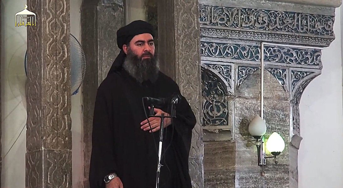 Líder do grupo extremista Estado islâmico, Abu Bakr al Baghdadi