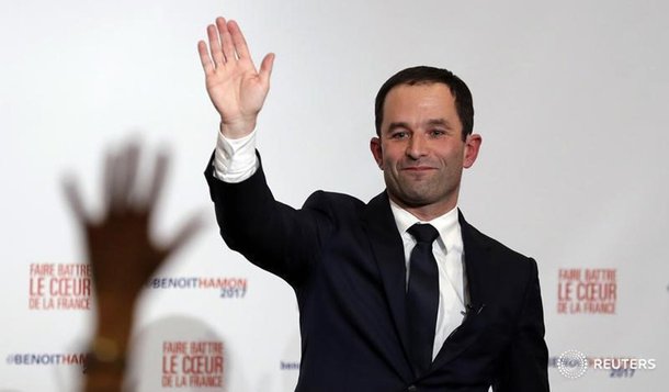 Candidato presidencial do Partido Socalista da França, Benoit Hamon, durante evento em Paris. 29/01/2017 REUTERS/Christian Hartmann