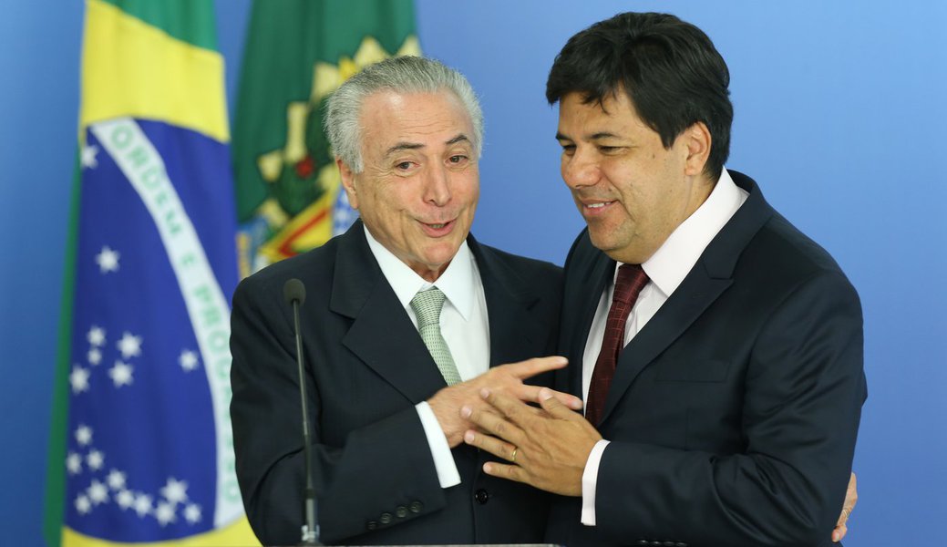 Brasília- DF 16-06-2016 Presidente interino, Michel Temer e o ministro da educação, Mendonça filho anunciando prorrogação do FIES. Foto Lula Marques/Agência PT