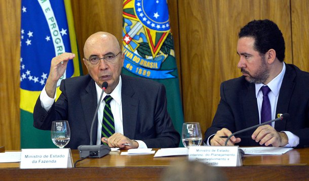 Brasília - Os ministros Eliseu Padilha (Casa Civil), Henrique Meirelles (Fazenda) e Dyogo Oliveira (Planejamento) anunciam medidas para reduzir os gastos públicos (José Cruz/Agência Brasil)