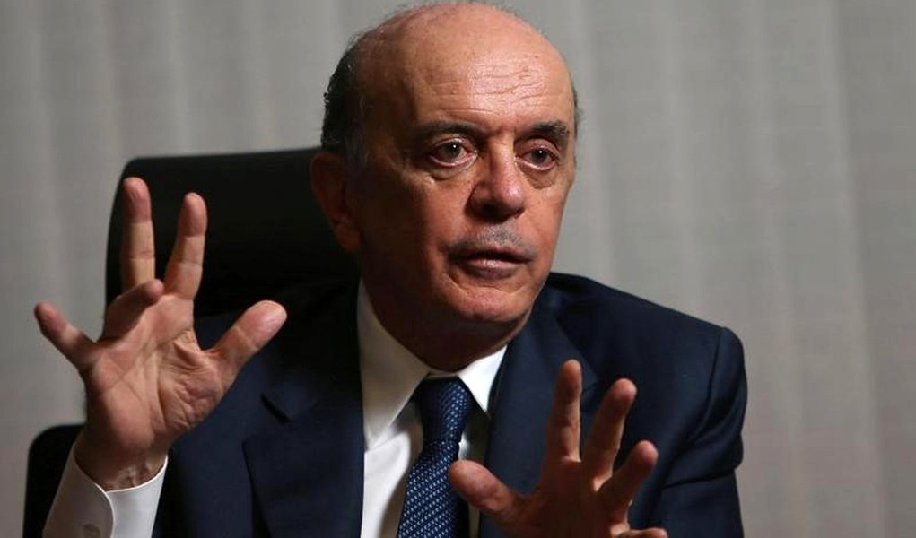 Ministro das Relações Exteriores, José Serra, durante entrevista à Reuters em Brasília 14/07/2016 REUTERS/Adriano Machado