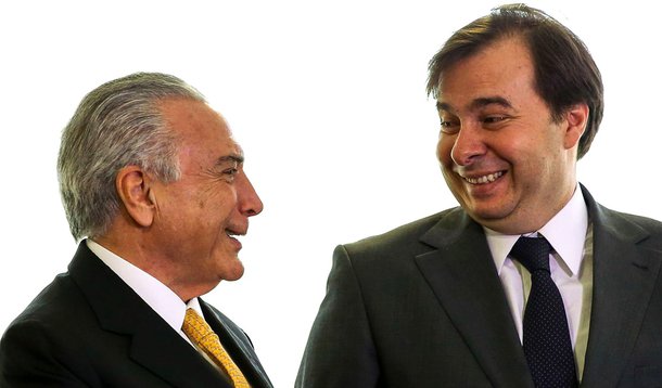 Bras�lia, DF, Brasil: O Presidente interino, Michel Temer, recebe, em seu gabinete, os presidentes do Senado, Renan Calheiros, o presidente da C�mara, Rodrigo Maia, e o l�der do governo na C�mara, Andr� Moura. (Foto: Marcelo Camargo/Ag�ncia Brasil)