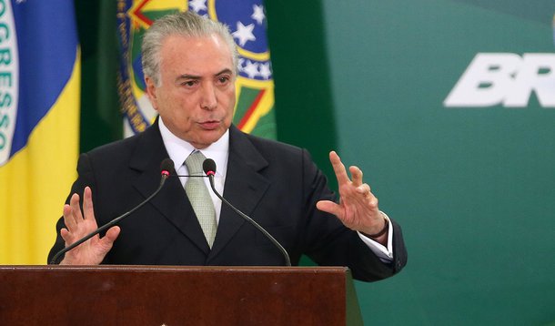 Brasília - Presidente Michel Temer durante anúncio do calendário de saque das contas inativas do Fundo de Garantia do Tempo de Serviço (FGTS), em cerimônia no Palácio do Planalto (Antonio Cruz/Agência Brasil)