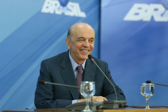 Brasília - Ministro das Relações Exteriores, José Serra, fala à imprensa em coletiva no Palácio do Planalto, após reunião com o presidente Michel Temer (Valter Campanato/Agência Brasil)