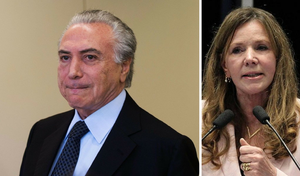 Michel Temer e Vanessa Grazziotin