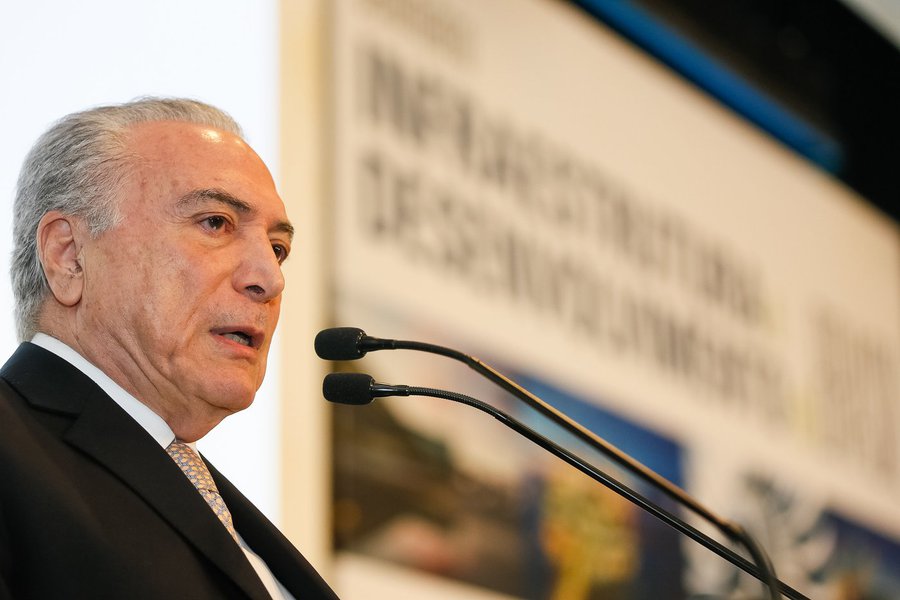 Brasília - DF, 08/11/2016. Presidente Michel Temer durante Seminário de Infraestrutura e Desenvolvimento do Brasil. Foto: Beto Barata/PR