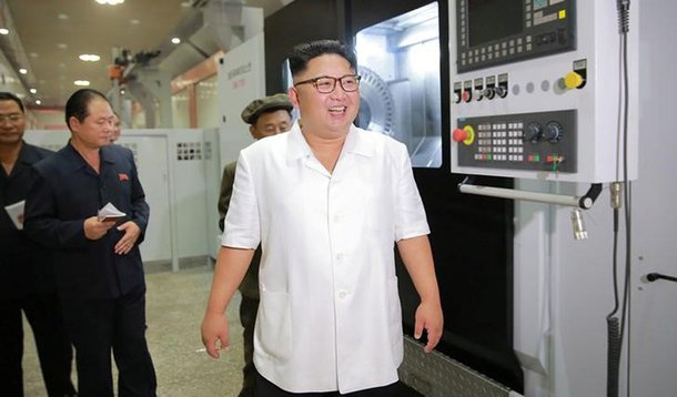 North Korean leader Kim Jong Un gives field guidance to the January 18 General Machine Plant in this undated photo released by North Korea's Korean Central News Agency (KCNA) in Pyongyang on August 10, 2016. KCNA/ via REUTERS