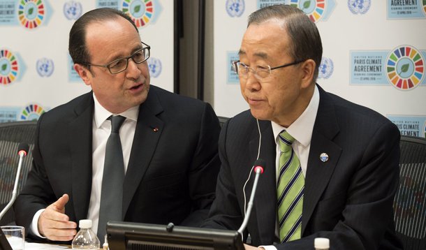 Secretary-General Ban Ki-moon in a Joint Press Conference with H.E. Mr. Fran�ois Hollande, President of the Republic of France.