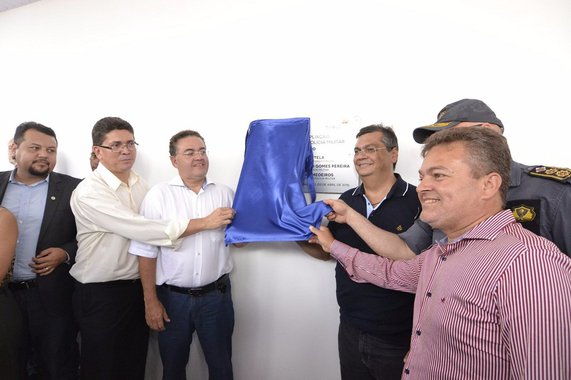 O governador Flávio Dino inaugurou o 4º Batalhão da Polícia Militar e a Avenida do Contorno no município de Balsas. Karlos Geromy/Secap