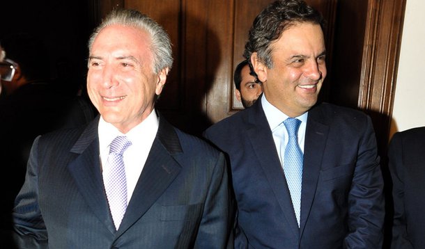 Michel Temer e Aécio Neves