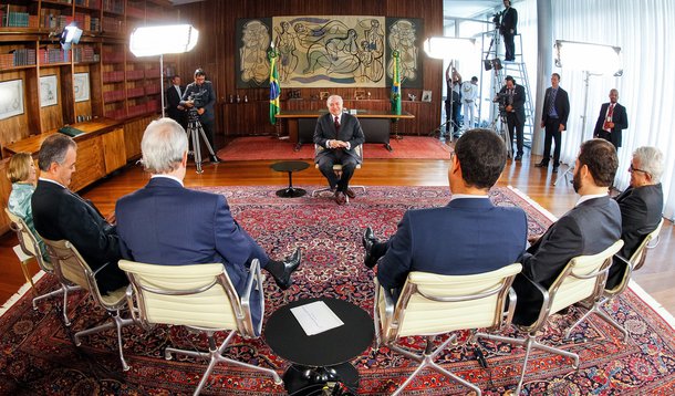 Brasília - DF, 11/11/2016. Presidente Michel Temer durante Gravação pa Rede TV - Roda Viva no Palácio da Alvorada. Foto: Beto Barata/PR