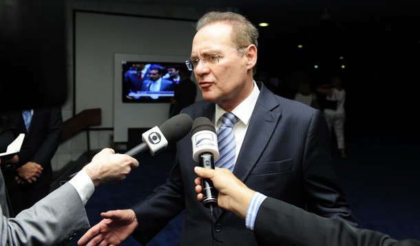 Presidente do Senado Federal, senador Renan Calheiros (PMDB-AL) concede entrevista no Senado. Foto: Jonas Pereira/Agência Senado