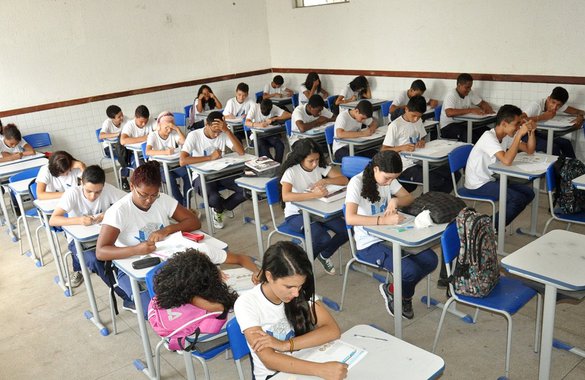 Alunos do Ensino Fundamental, do Liceu Maranhense que poderão participar do seletivo. Foto: Divulgação