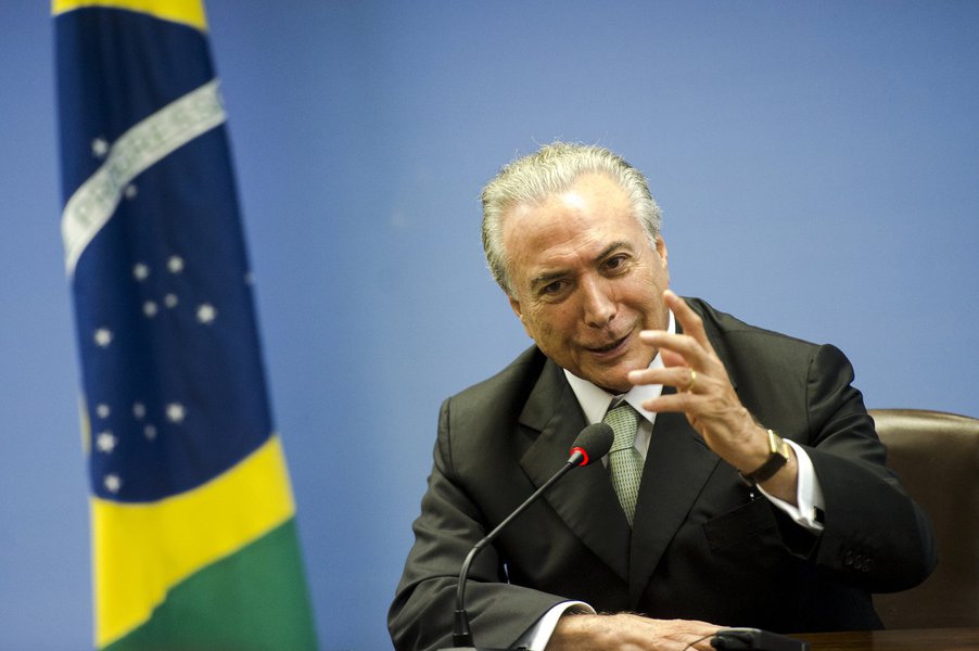 Brasília - O vice-presidente da República, Michel Temer, durante entrevista coletiva no Palácio Itamaraty (Marcelo Camargo/Agência Brasil)