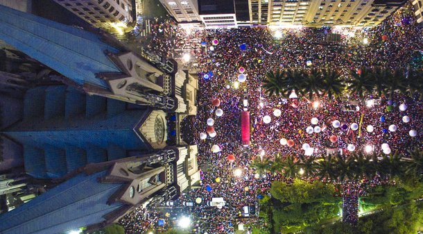 31/03/2016 - São Paulo - SP, Brasil - Ato em defesa da Democracia na Praça da Sé em São Paulo. Foto: Ricardo Stuckert/ Instituto Lula