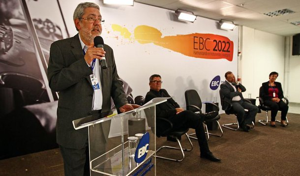 Bras�lia - Jornalista Ricardo Melo toma posse no cargo de diretor-presidente da Empresa Brasil de Comunica��o - EBC (Juca Varella/Ag�ncia Brasil)