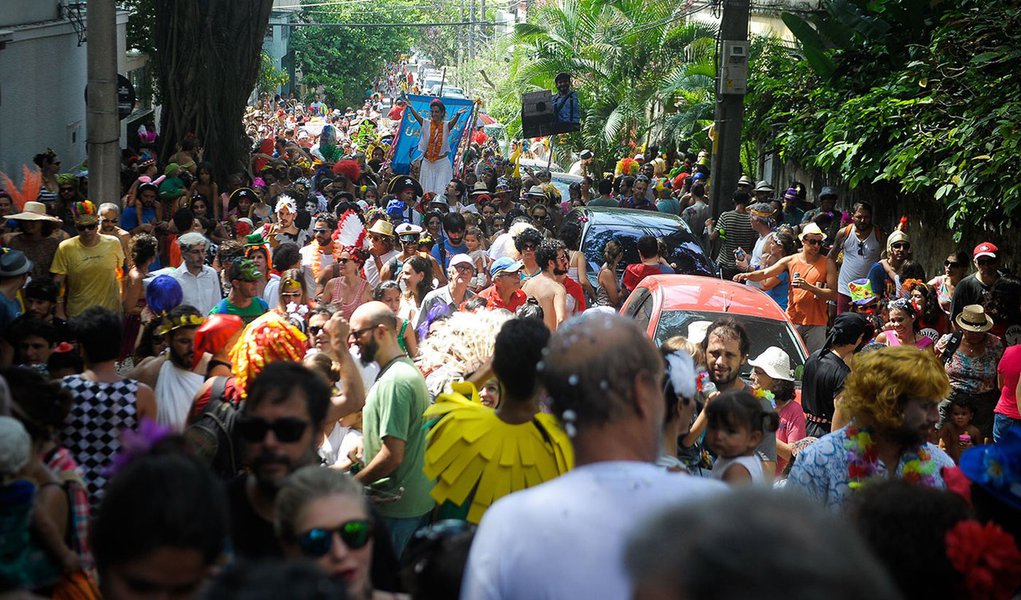 Rio de Janeiro - Bloco infantil Cordão Umbilical sai no Humaitá, zona sul da cidade.