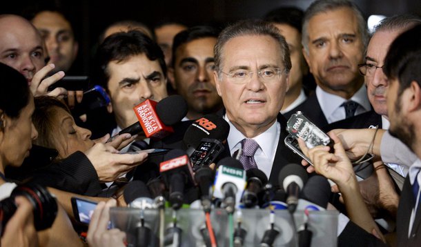 Presidente do Senado Federal, senador Renan Calheiros (PMDB-AL), concede entrevista. Foto: Jefferson Rudy/Agência Senado