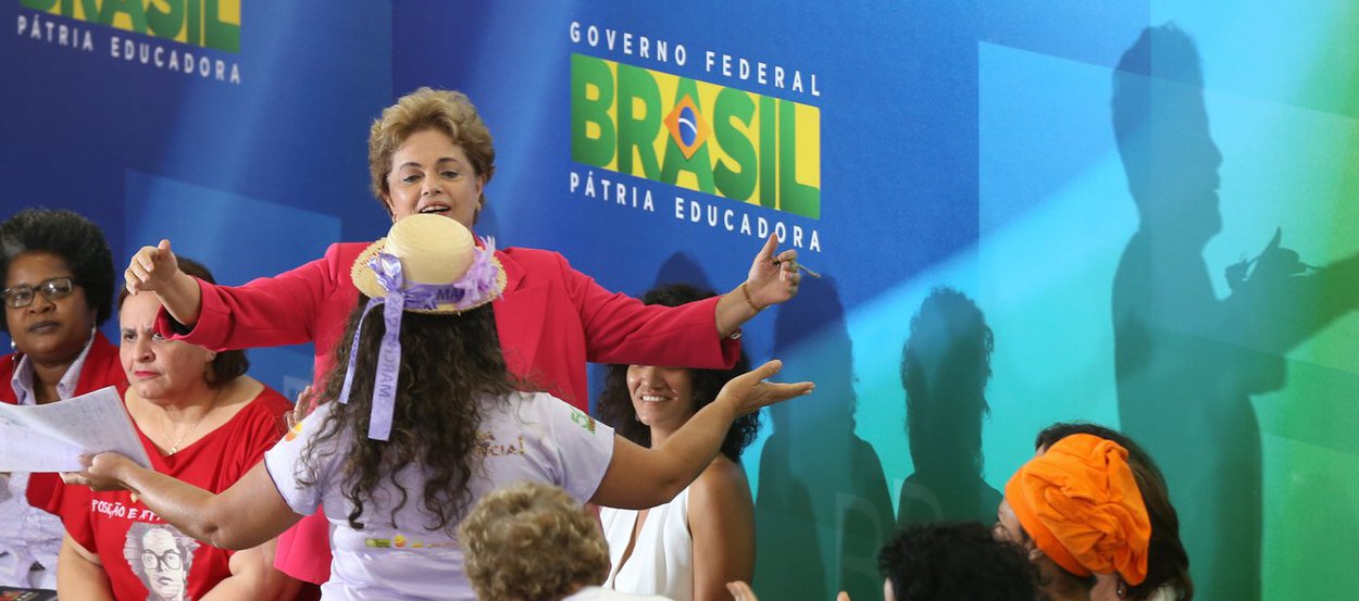 Brasília- DF 07-04-2016 Presidenta, Dilma durante Encontro com Mulheres em Defesa da Democracia Palácio do Planalto Foto Lula Marques/Agência PT