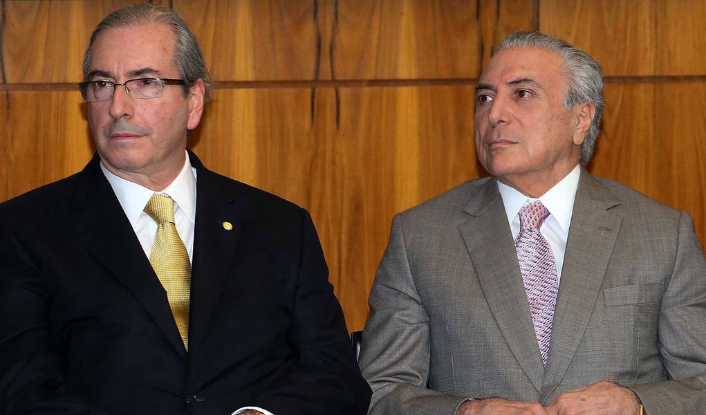 Brasília- DF 01-07-2015- Vice-Presidente Michel Temer, Eduarado Cunha, Renan Calheiros, Presidente do PT, Rui Falcão durante posse da presidente do PCdoB, Luciana Santos. Foto: Lula Marques/ Agência PT