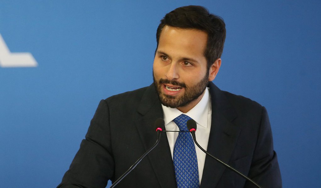 Brasília - O novo ministro da Cultura, Marcelo Calero, durante cerimônia de posse no Palácio do Planalto (Valter Campanato/Agência Brasil)