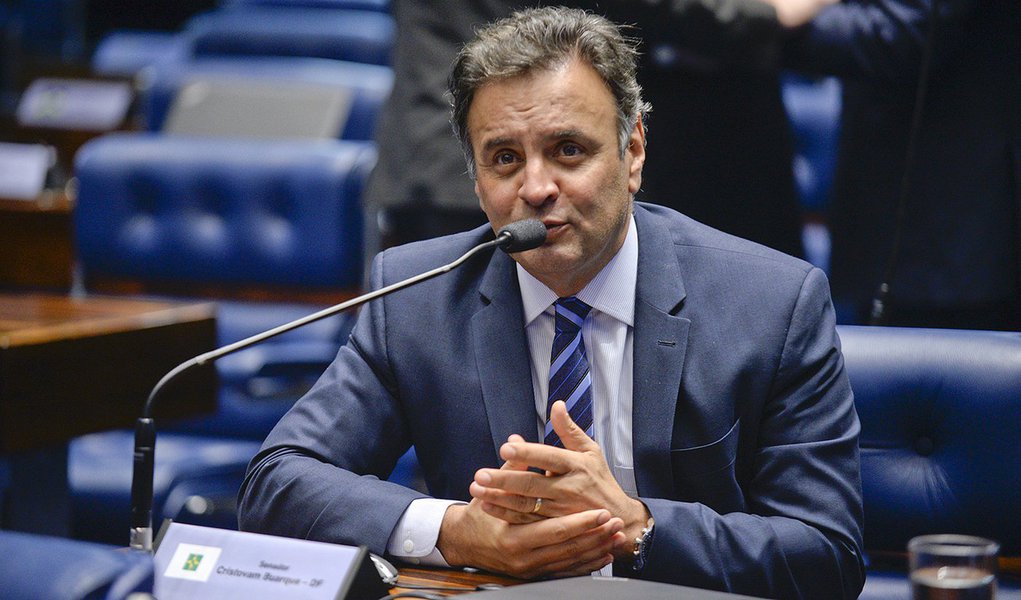 Plenário do Senado durante sessão deliberativa ordinária. Em pronunciamento, senador Aécio Neves (PSDB-MG). Foto: Jefferson Rudy/Agência Senado