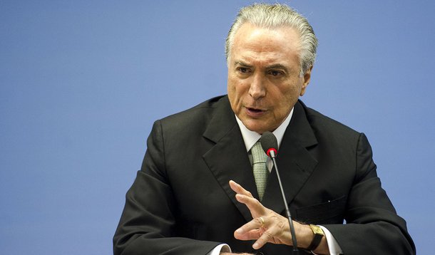 Brasília - O vice-presidente da República, Michel Temer, durante entrevista coletiva no Palácio Itamaraty (Marcelo Camargo/Agência Brasil)