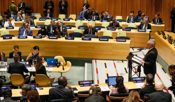 Nova Iorque - EUA, 19/09/2016. Presidente Michel Temer durante sess�o Plen�ria da Reuni�o de Alto N�vel sobre Grandes Movimentos de Refugiados e Migrantes. Foto: Beto Barata/PR