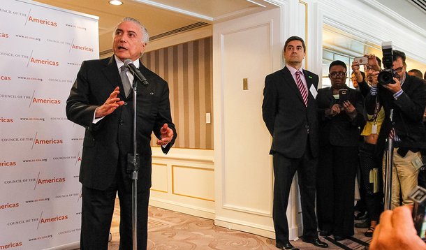 Nova Iorque - EUA, 21/09/2016. Presidente Michel Temer durante almoço ampliado com Empresário e Investidores, promovido pelo Conselho das Américas. Foto: Beto Barata/PR