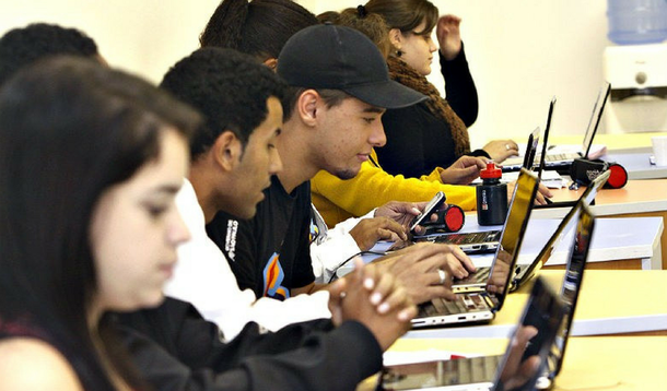 jovens, trabalho, computadores