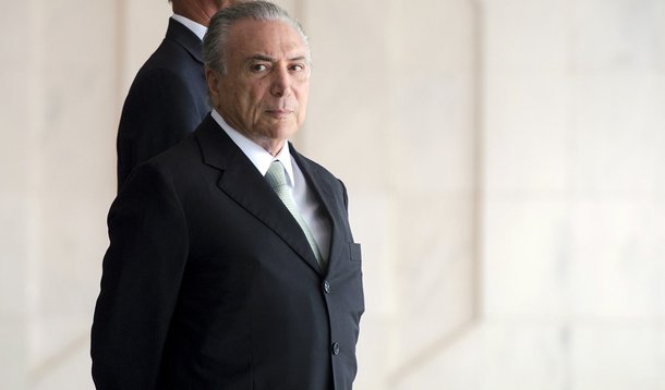 Brasília - Secretário-Geral do Ministério das Relações Exteriores, embaixador Sérgio Danese, e o vice-presidente da República, Michel Temer, recebem a vice-presidenta da Argentina, Gabriela Michetti, no Palácio Itamaraty (Marcelo Camargo/Agência Brasil)