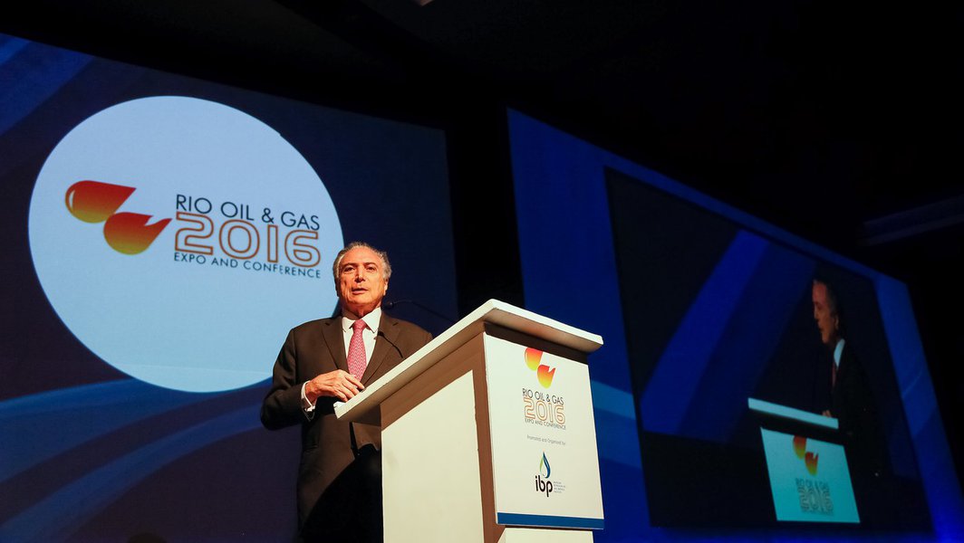 Rio de Janeiro - RJ 24/10/2016. Presidente Michel Temer durante Cerimônia de Abertura da Rio Oil &amp; Gas 2016. Foto: Beto Barata/PR